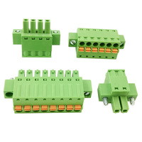 Connecteur de bornier mâle à angle droit femelle et vertical à ressort de 3.50mm avec brides de verrouillage