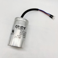 Condensateur de démarrage de moteur AC Hongye CBB60 pour pompe à eau, 2-100uf 250V-450V, film polypropylène pour machine à laver et pompe submersible