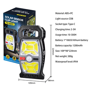 New Solar <b>LED</b> Garden Clip <b>Light</b> <b>Motion</b> <b>Sensor</b> Super Bright Garden Wall <b>Light</b> Emergency Camping Lighting - Product Image 5