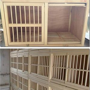 Jaula Moderna de Madera Natural para Palomas, Casa para Mascotas, Amplio Aviario para Pájaros para Sala de Estar con Cierre de Botón - Product Image 4