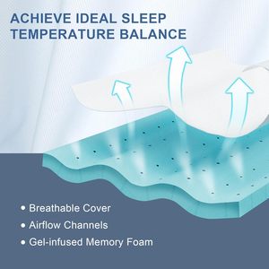 3 Inch Nữ Hoàng Kích Thước Bộ Nhớ Bọt Nệm Topper Có Thể Giặt Bìa Thông gió Non-Slip Thiết Kế Cho Trở Lại Pain Relief Topper Pad - Product Image 2