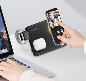 Cargador Inalámbrico Magnético 3 en 1 Plegable de 15W, Estación de Carga Rápida para <span class=keywords><strong>iPhone</strong></span> 16 15, Apple Watch y <span class=keywords><strong>AirPods</strong></span> - Product Image 5