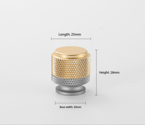 <strong>Modern</strong> Grooved-texture Matte Gold Aluminum Alloy <strong>Drawer</strong> Handles and Cabinet <strong>Knobs</strong>. - Product Image 1