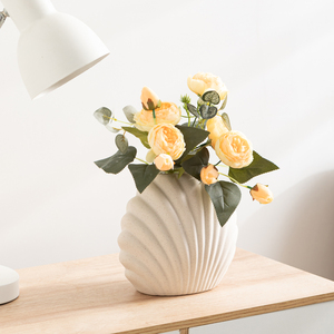 <span class=keywords><strong>Vase</strong></span> en céramique de style nordique, moderne et créatif, en forme de coquille, minimaliste, <span class=keywords><strong>blanc</strong></span>, <span class=keywords><strong>pour</strong></span> fleurs de <span class=keywords><strong>pampa</strong></span>, décoration intérieure - Product Image 6