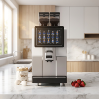 Cafetera Automática Profesional con Pantalla Táctil Inteligente y Función de Verter para Uso Comercial en Hoteles y Cafeterías