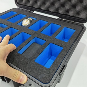 Custodia Rigida Personalizzata in Plastica ABS con Interno in Schiuma Protettiva Scanalata in EVA, Impermeabile, per 2-18 <span class=keywords><strong>Orologi</strong></span>, Ideale per Trasporto, Esposizione e Collezione - Product Image 4