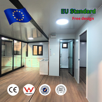 Maison conteneur en acier extensible de 20 pieds, fabriquée en Chine, avec salle de bain, cuisine et 1 chambre, préfabriquée pour usage extérieur, prix de gros