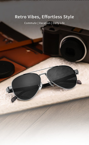 Unisex Aviation Metal Full Rim <strong>Square</strong> Polarized Sunglasses UV400 Protection Ready Stock <strong>Ray</strong> Sun - Product Image 3