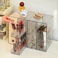 Organisateur de bijoux en plastique transparent de type tiroir, multi-niveaux avec crochets, anti-poussière, design anti-emmêlement pour