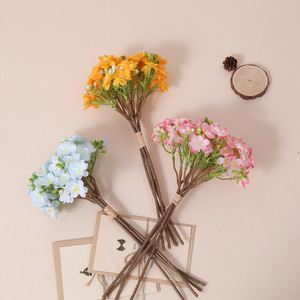 Bouquet de fleurs artificielles en soie de jasmin pour la décoration de la maison, du salon, de la table à manger, accessoires de mariage, fleurs - Product Image 3