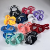 Masque de plongée à lentille unique grand angle, anti-buée, en verre trempé, en silicone, pour la plongée libre, la plongée avec tuba et la natation