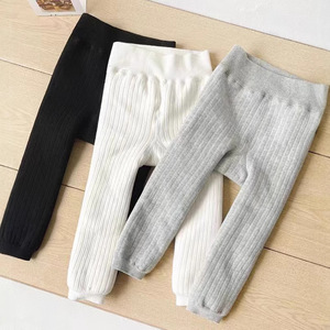 Tongxingyuan Girls Fleece-<b>Lined</b> Leggings Solid Color Cotton Warm Pantyhose Autumn Winter Outerwear Nine Point <b>Pants</b> - Product Image 3
