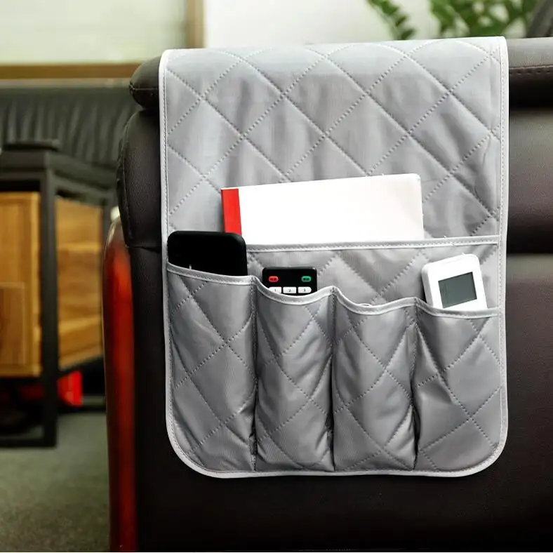 Chất Lượng Tốt Nylon Đầu Giường Sofa Couch Điều Khiển Từ Xa Chủ Arm Ghế Caddy Organizer Tay Vịn Tổ Chức