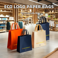 Sacs cadeaux cosmétiques en papier d'art de luxe écologiques avec impression de logo personnalisée pour rouge à lèvres, mascara, fard à joues et emballage de soins de la peau