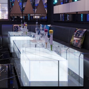 Mesa de <span class=keywords><strong>Centro</strong></span> Moderna con Logotipo Personalizado para KTV, Club Nocturno, <span class=keywords><strong>Bar</strong></span> de Shisha, Mesa de Vidrio Templado Luminosa con LED para <span class=keywords><strong>Bar</strong></span> <span class=keywords><strong>en</strong></span> Casa - Product Image 4