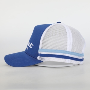 High Quality Wholesale Custom 5 Panel Stripe Trucker <b>Hats</b> With Embroidery Logo Printed Pattern Breathable Mesh - Product Image 3