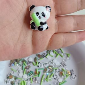 Panda arrose tranches d'argile molle perles 500g bricolage artisanat Slime breloques, coque de téléphone déco, décoration de faux gâteau, Nail Art - Product Image 6
