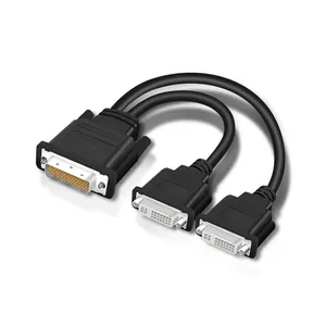 DMS 59引脚公到HDMI/VGA/DVI Y分路器电缆适配器显卡电缆