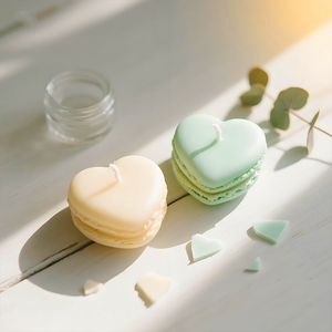 DM1266 <span class=keywords><strong>Moule</strong></span> en Silicone DIY Rond <span class=keywords><strong>Macaron</strong></span> Biscuit Sandwich Cœur Joli Gâteau pour Pâtisserie et Bougies Décoration Maison - Product Image 6