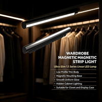 Grille lumineuse magnétique ultra-étroite en aluminium pour armoire, vitrine à bijoux, projecteur, grille 90 CRI