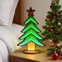 Miroir Infini Tunnel 3D Néon Personnalisé pour Arbre de Noël, Idéal pour Décoration Commerciale, Hôtels et Fêtes - Direct Usine