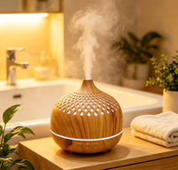 Diffuseur d'arômes ultrasonique en bois sans BPA, humidificateur d'air, diffuseur d'huiles essentielles USB, purificateur d'air