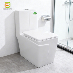 Hot Selling Hotel Bathroom Wc Water Closet Square <strong>Toilet</strong> Bowl Ceramic Dual-Flush Floor Mounted One Piece <strong>Toilet</strong> <strong>Commode</strong> - Product Image 1