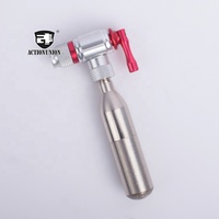 Action Union 16g CO2 Cartouche Rechargeable Fileté Bouteille De Gaz Mini Gonfleur De Pneu Adaptateur Tête De Pompe À Main Accessoires De Chasse