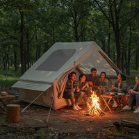 Tente Gonflable d'Extérieur pour Camping, Ensemble Complet d'Équipement, Imperméable 3000mm+, Auvent Épaissi, Style Nuitée, Vente en Gros