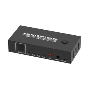 Digital Audio Optical Switch 4 in 1 out SPDIF Optical Fiber Four in one out Toslink Audio 4x1 Switch