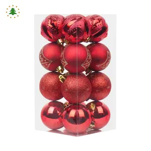 Decoration Ball Trending Product Mexican Small Christmas Ornaments Decoration Plastic Ball Set