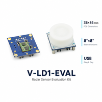 Kit d'évaluation du capteur radar V-LD1-EVAL |   60 GHz FMCW |   USB Plug-and-Play |   Objectif détachable |   Logiciel du panneau de contrôle inclus