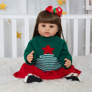 Sıcak satış silikon bebek bebek gerçekçi bebek yeniden doğmuş bebek 22 inç gerçek güzel yeniden doğmuş bebek - Product Image 5
