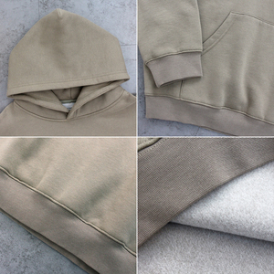 Sweat à capuche décontracté pour <span class=keywords><strong>homme</strong></span>, coupe ample, style streetwear neutre, imprimé minimaliste avec slogan, personnalisable - Product Image 4