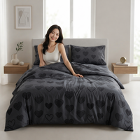 Ensemble de literie en microfibre douce 100% polyester, 4 pièces, housse de couette, drap, taie d'oreiller, moderne, toutes saisons, lavable, vente en gros