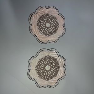 Sets de table en polyester/coton écologiques à motifs floraux (lot de 6) – Décoration élégante pour table à manger - Product Image 1