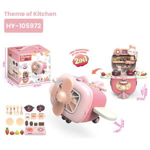 Jeu de rôle pour enfants, adorable avion en forme de cuisine/médical/maquillage/pâte à modeler/outils/animaux de compagnie, 6 thèmes, jouets éducatifs d'imitation - Product Image 6
