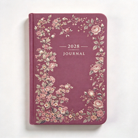 Agenda annuel A5 à couverture rigide 2028, design personnalisé à imprimé floral, papeterie cadeau