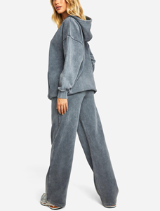 Abbigliamento Athleisure Personalizzato <span class=keywords><strong>per</strong></span> Donne, <span class=keywords><strong>Tuta</strong></span> in Spugna Francese 100% Cotone con Lavaggio Vintage, Completi e Blazer <span class=keywords><strong>da</strong></span> <span class=keywords><strong>Donna</strong></span> (Modello Precedente) - Product Image 2
