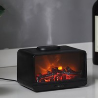 Diffuseur d'huiles essentielles à ultrasons pour la maison, diffuseur de cheminée de 300 ml, humidificateur, diffuseur d'aromathérapie à flamme, vente en gros