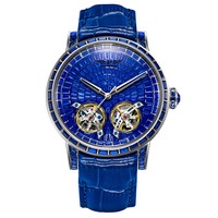 Pindu 6656 Authentische Herren Automatik-Mechanische Uhr Hohltourbillon Wasserdicht Kalender Luxusmarken-Armbanduhr