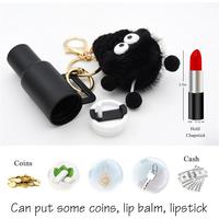 Porte-clés mignon en forme de mini-gobelet, pendentif boule en peluche douce pour femmes, breloque pour sac à main, sac à dos, accessoire de décoration pour clés