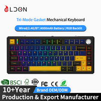 Teclado Mecánico LDON LX83 Intercambiable en Caliente, Triple Modo, RGB, USB-C, con Controlador de Macros para PC y Laptop