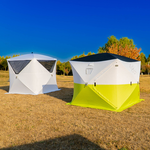 Tenda da Pesca sul Ghiaccio Rinforzata Impermeabile, Design Sauna Pop-up Personalizzabile, Montaggio Rapido Portatile <span class=keywords><strong>per</strong></span> Rifugio Invernale - Product Image 3