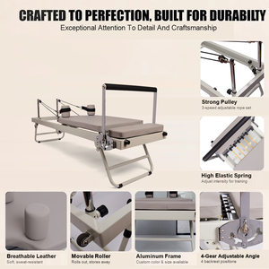 Cama de <span class=keywords><strong>Pilates</strong></span> con Certificación CE, Diseño Europeo, Plegable, para Estudio de <span class=keywords><strong>Pilates</strong></span> Profesional y Gimnasio - Product Image 2