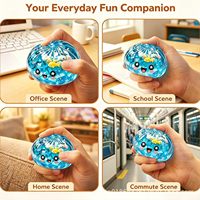 Bestseller transfrontalier : Squishy anti-stress en caoutchouc en forme de boulette vapeur, créatif, à récupération lente