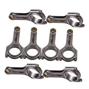 MaXpeedingrods 8X4340 EN24 Thanh Kết Nối Được Rèn + Bu Lông ARP Cho Chevrolet Khối Nhỏ/Động Cơ Chung/Động Cơ GM LS-Series V8