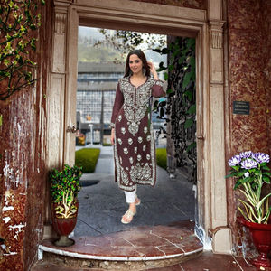 Blusas Étnicas Indias Pakistaníes de Alta Calidad para Mujer, JQ, de Rayón y Seda, Estampadas, para Iglesia, Musulmanas, Trabajo, Negocios, Ajustadas, en Existencia - Product Image 3