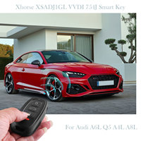 Clé intelligente sans fil Xhorse XSADJ1GL VVDI 754J pour Audi 315/433/868MHZ A6L Q5 A4L A8L avec coque de clé