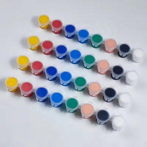 Kit de <span class=keywords><strong>pintura</strong></span> para adultos y niños Multi-superficie no tóxica 8 <span class=keywords><strong>colores</strong></span> Mini <span class=keywords><strong>pintura</strong></span> de bote de tira acrílica para estudiante - Product Image 4